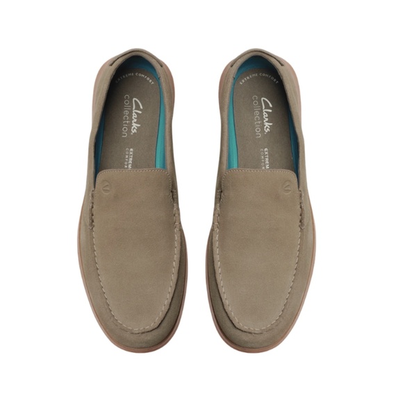 Clarks Collection Mens Flexway Step Olive Suede Slip Ons. 26176956 main image 2